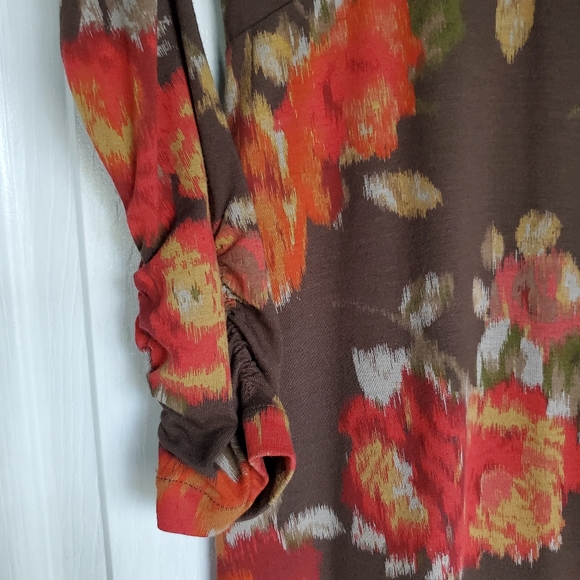 J. Jill Dress XS Midi Dress Brown - Picture 5 of 16